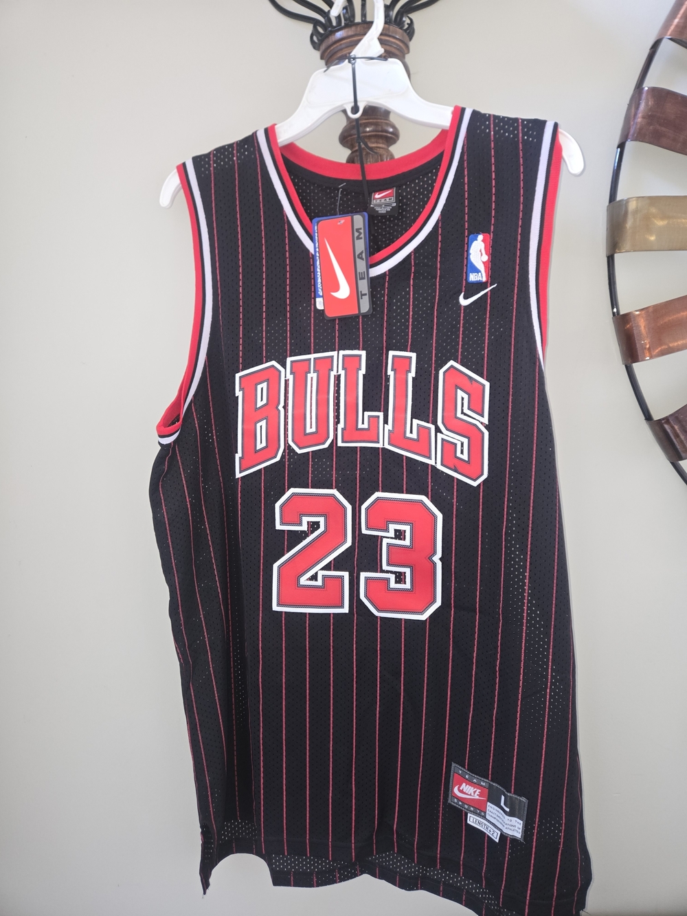 Nike Black & Red Chicago Bulls #23 Basketball Jersey